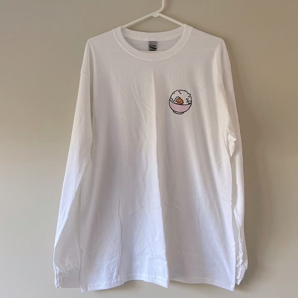 NWOT Gudetama Long Sleeved Graphic Shirt, White - Picture 3 of 7